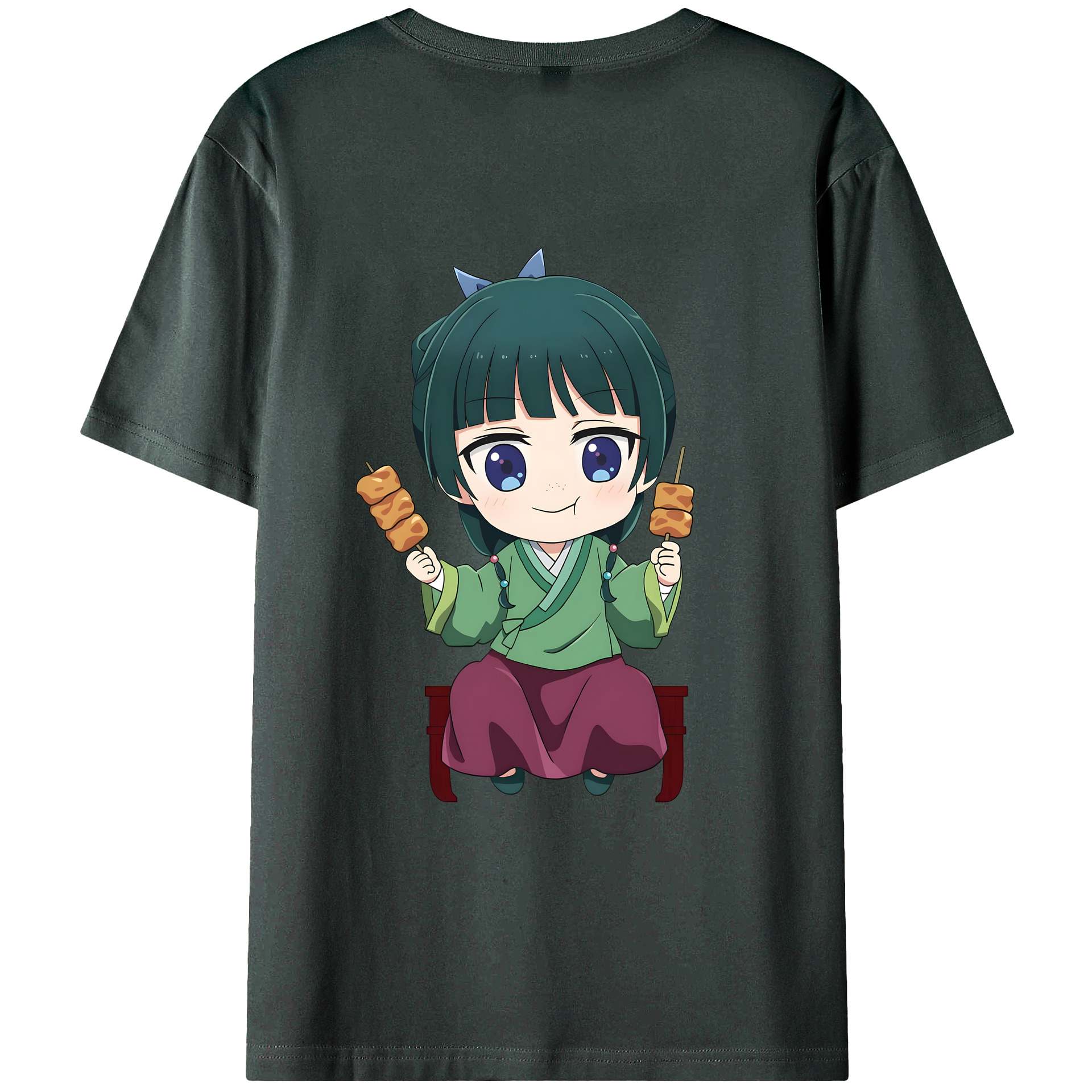 （画像用） 薬屋のひとりごと The Apothecary Diaries 綿100％ メンズ半袖Tシャツ（バックプリント） 通気性